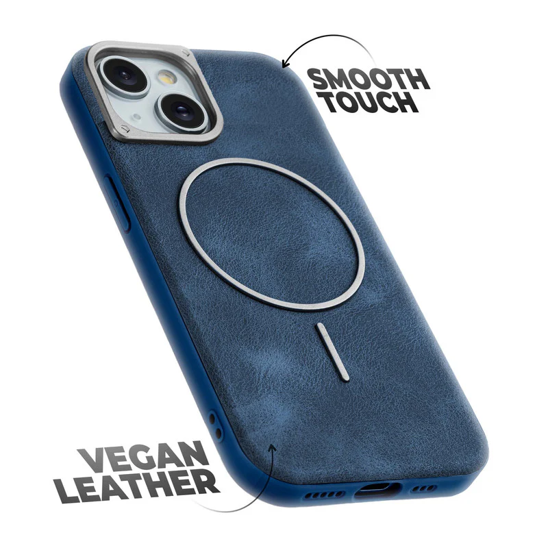 Elite PU Leather Wireless Charging Support Case for Apple iPhone 15 - Image 36