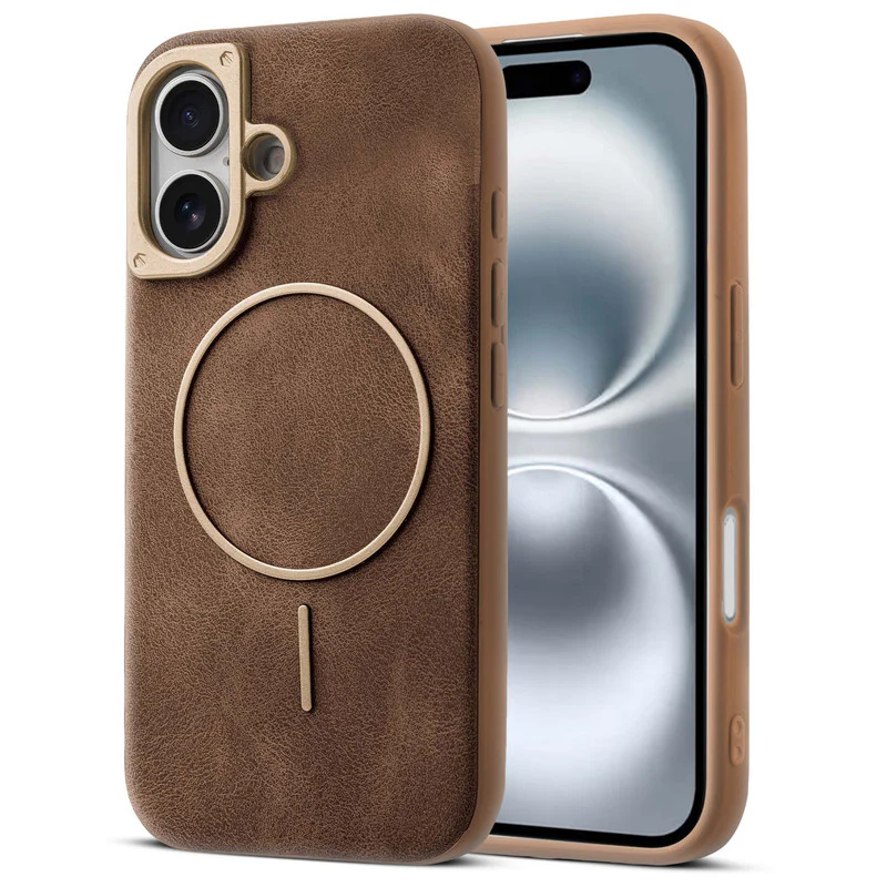 Elite PU Leather Wireless Charging Support Case for Apple iPhone 16 - Image 13