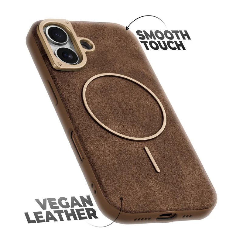 Elite PU Leather Wireless Charging Support Case for Apple iPhone 16 - Image 18