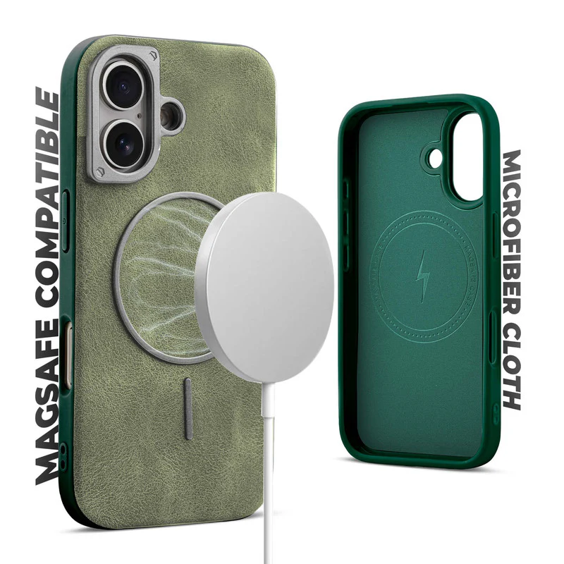 Elite PU Leather Wireless Charging Support Case for Apple iPhone 16 - Image 27
