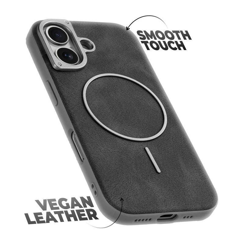 Elite PU Leather Wireless Charging Support Case for Apple iPhone 17 - Image 6