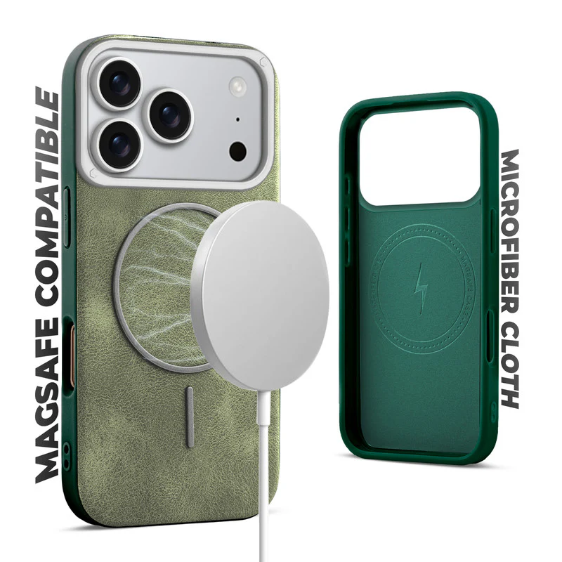 Elite PU Leather Wireless Charging Support Case for Apple iPhone 17 Pro - Image 27