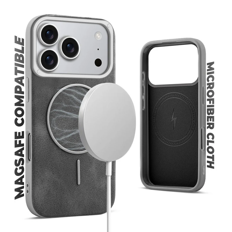 Elite PU Leather Wireless Charging Support Case for Apple iphone 17 Pro Max - Image 33