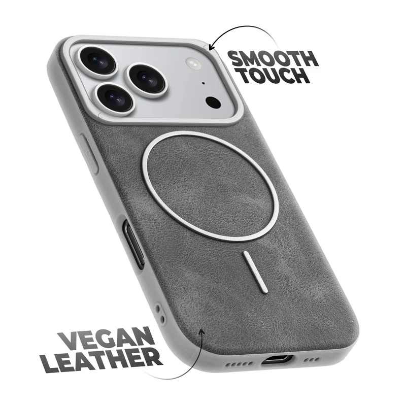 Elite PU Leather Wireless Charging Support Case for Apple iphone 17 Pro Max - Image 36