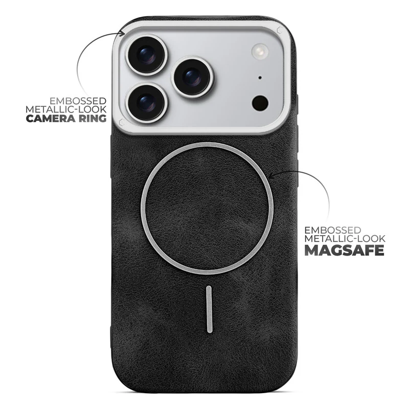 Elite PU Leather Wireless Charging Support Case for Apple iphone 17 Pro Max - Image 4