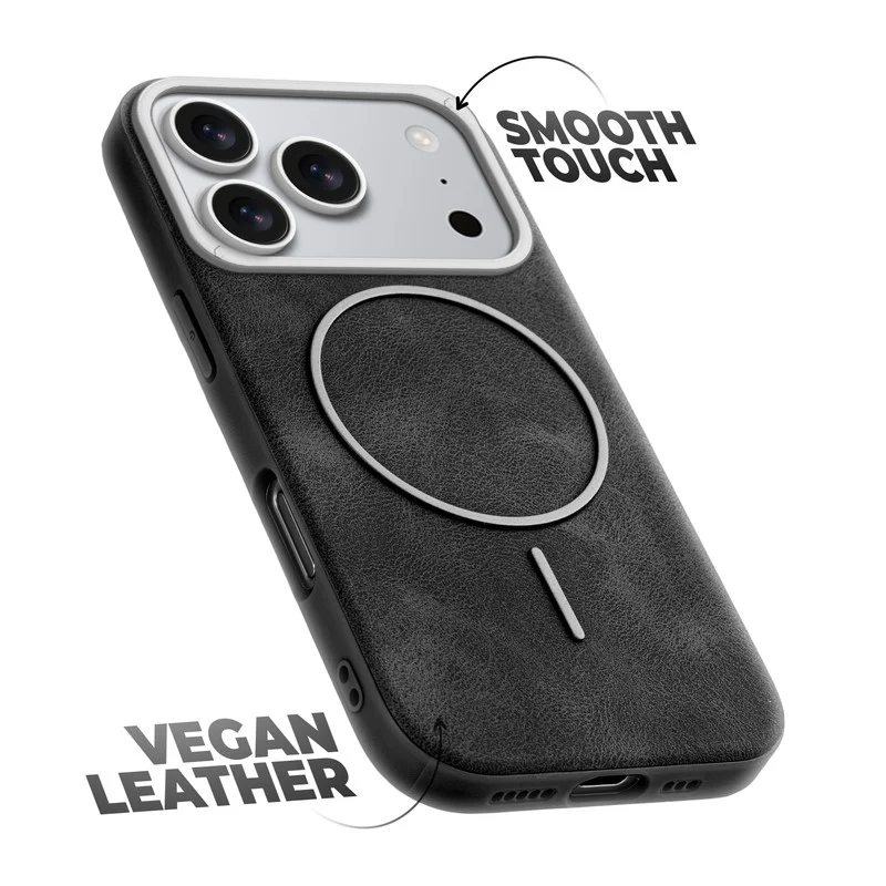 Elite PU Leather Wireless Charging Support Case for Apple iphone 17 Pro Max - Image 6