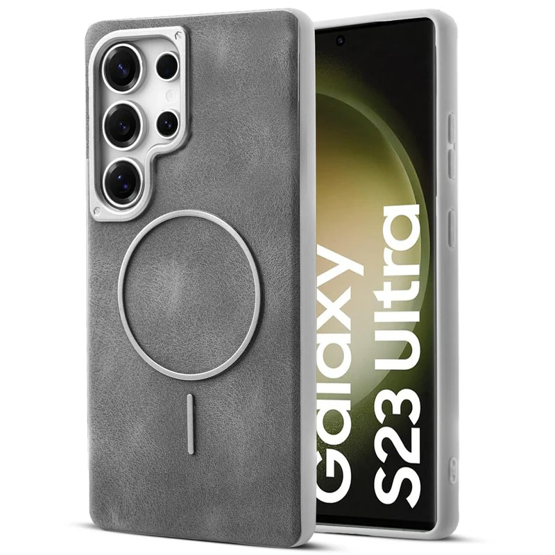 Elite PU Leather Wireless Charging Support Case for Samsung S23 Ultra 5G - Image 31