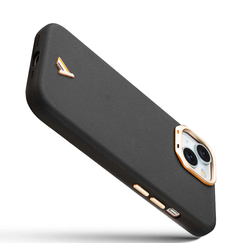 Exclusive Hard Back Case for Apple iPhone 14 with Leather Textured Finish, Matte finish Buttons and Soft Inner Fabric - Image 6