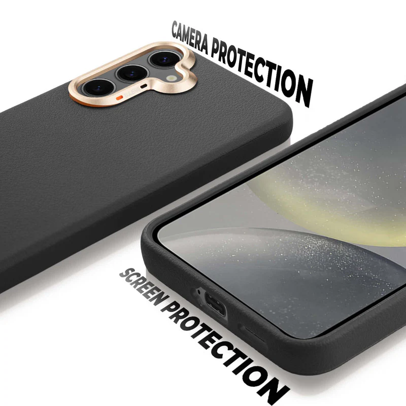 Exclusive Hard Back Case for Samsung S24 5G with Leather Textured Finish, Matte finish Buttons and Soft Inner Fabric - Image 5