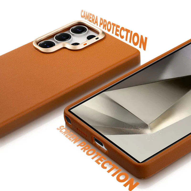 Exclusive Hard Back Case for Samsung S24 Ultra 5G with Leather Textured Finish, Matte finish Buttons and Soft Inner Fabric - Image 11