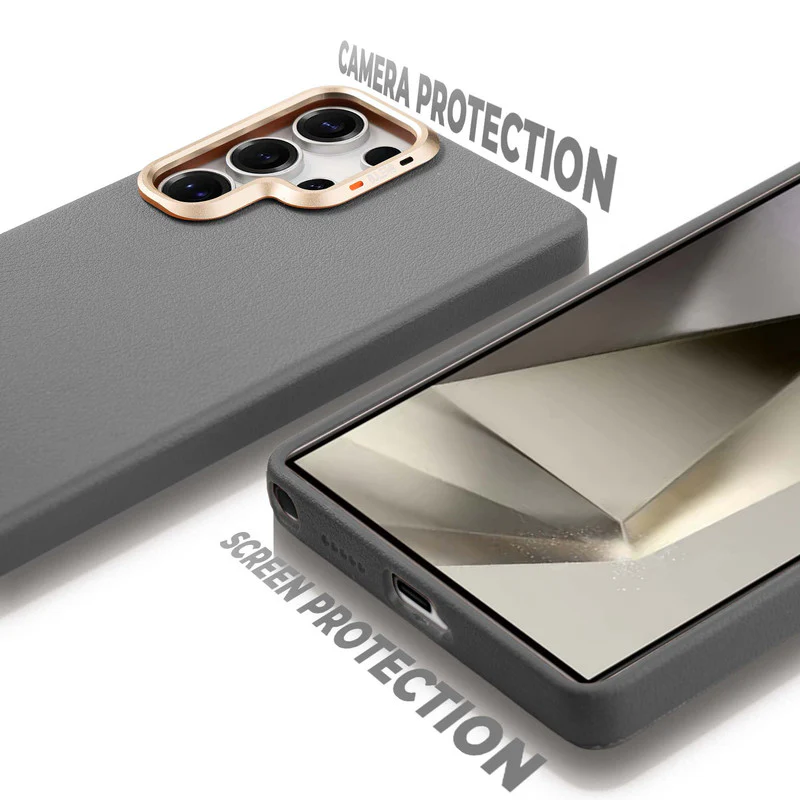 Exclusive Hard Back Case for Samsung S24 Ultra 5G with Leather Textured Finish, Matte finish Buttons and Soft Inner Fabric - Image 17