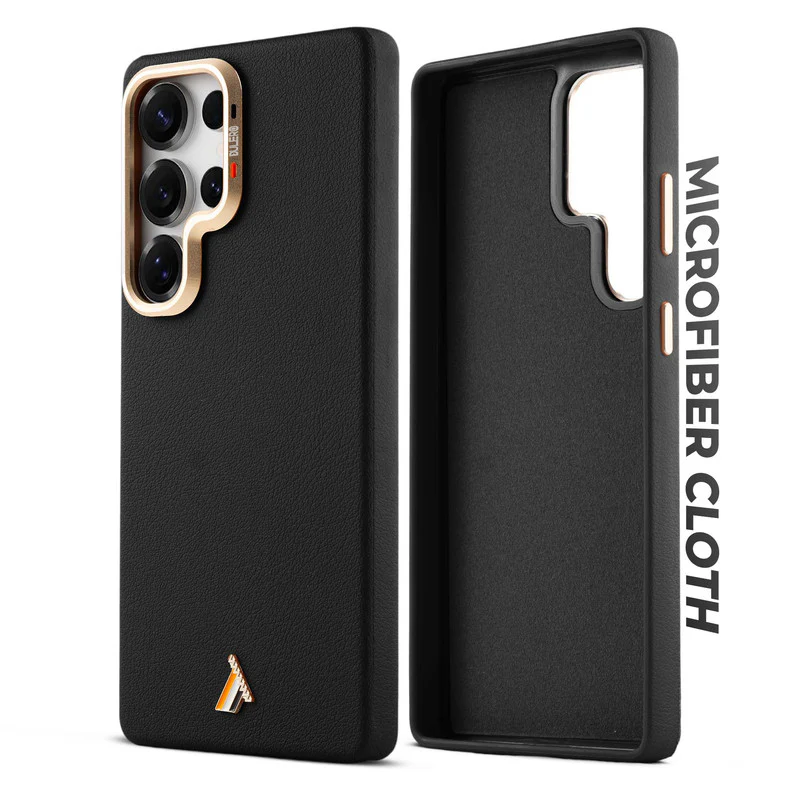 Exclusive Hard Back Case for Samsung S25 Ultra 5G with Leather Textured Finish, Matte finish Buttons and Soft Inner Fabric - Image 3