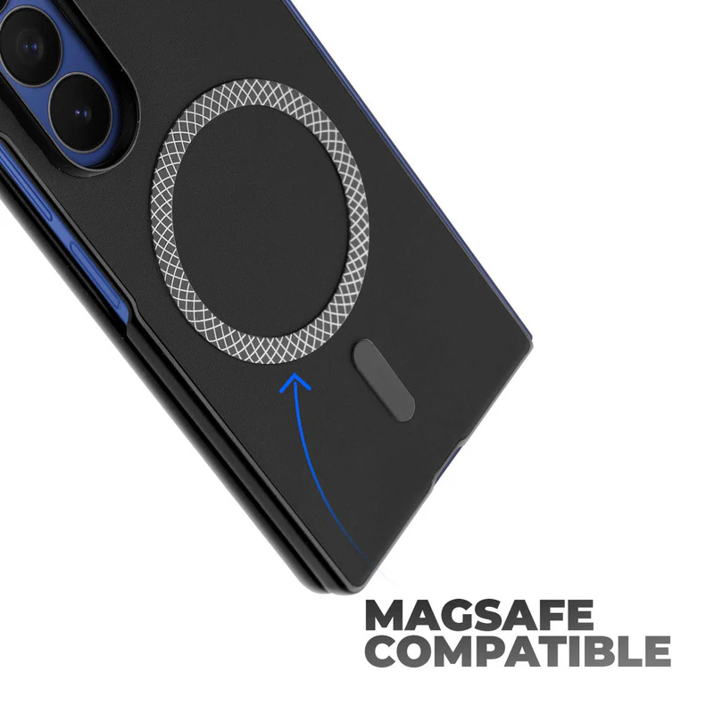 Executive Edition Hard Back Cover for Samsung Z Fold 7 with Magnetic Ring , Faux Leather Finish & Camera Guard - Image 17