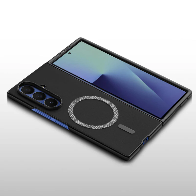 Executive Edition Hard Back Cover for Samsung Z Fold 7 with Magnetic Ring , Faux Leather Finish & Camera Guard - Image 18