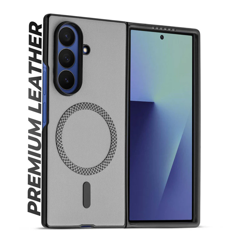 Executive Edition Hard Back Cover for Samsung Z Fold 7 with Magnetic Ring , Faux Leather Finish & Camera Guard - Image 21
