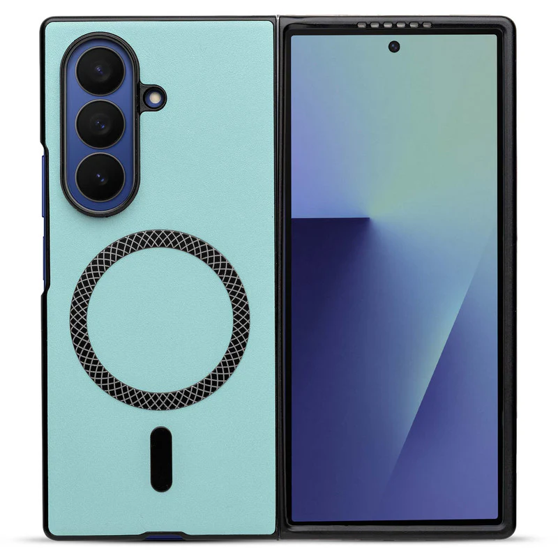 Executive Edition Hard Back Cover for Samsung Z Fold 7 with Magnetic Ring , Faux Leather Finish & Camera Guard - Image 31