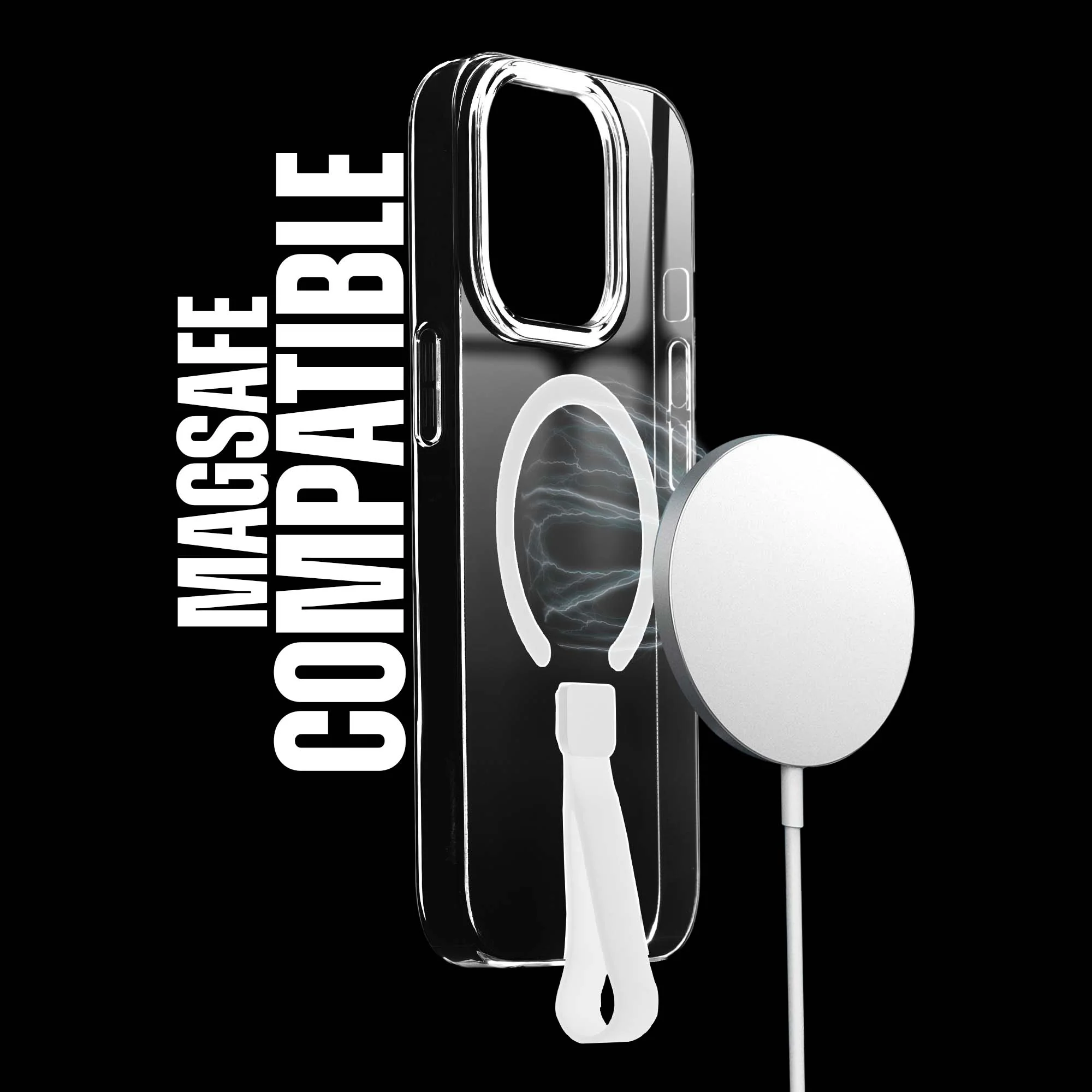 Anti-Yellowing Clear Strap Case (Wireless Charging Support) Apple iPhone 14 Pro - Image 19