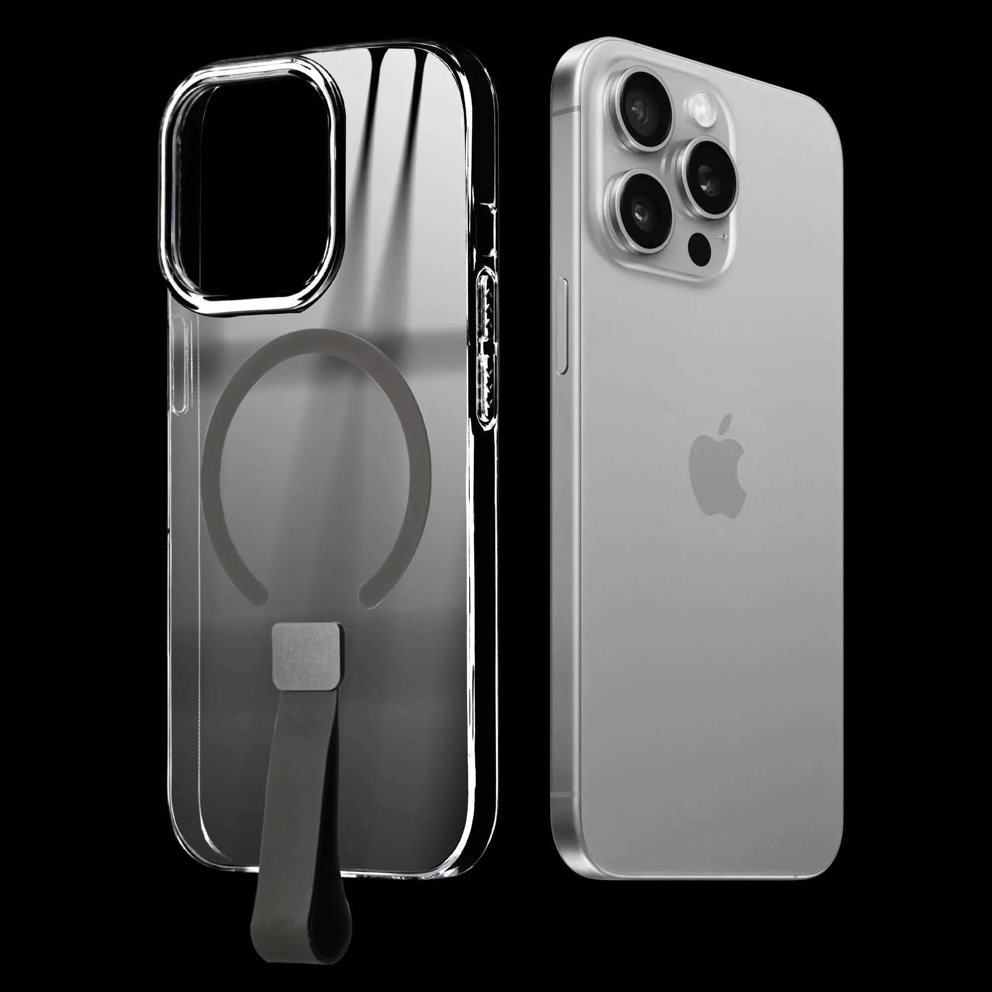 Anti-Yellowing Clear Strap Case (Wireless Charging Support) Apple iPhone 15 Pro Max