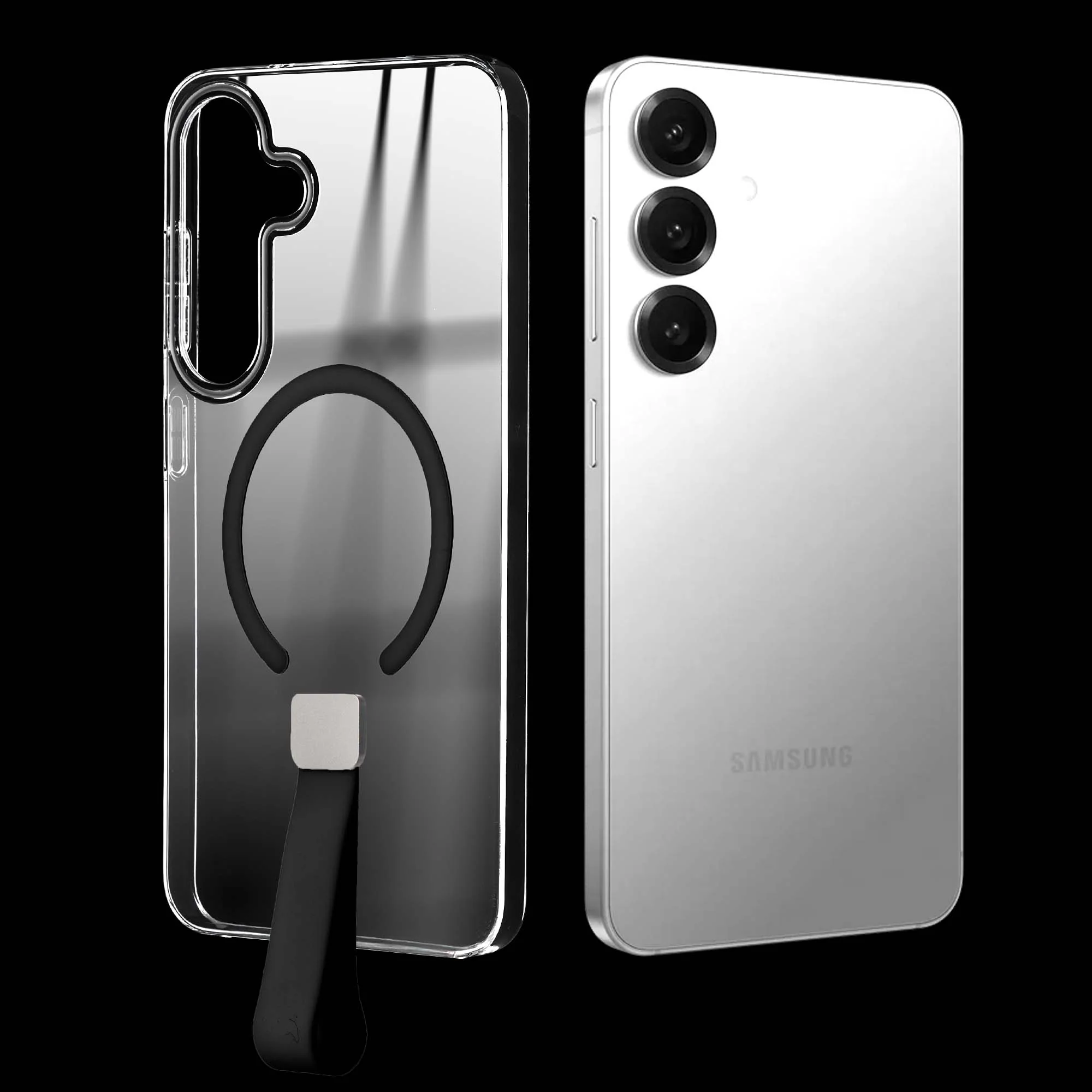 Anti-Yellowing Clear Strap Case (Wireless Charging Support) Samsung S25 5G