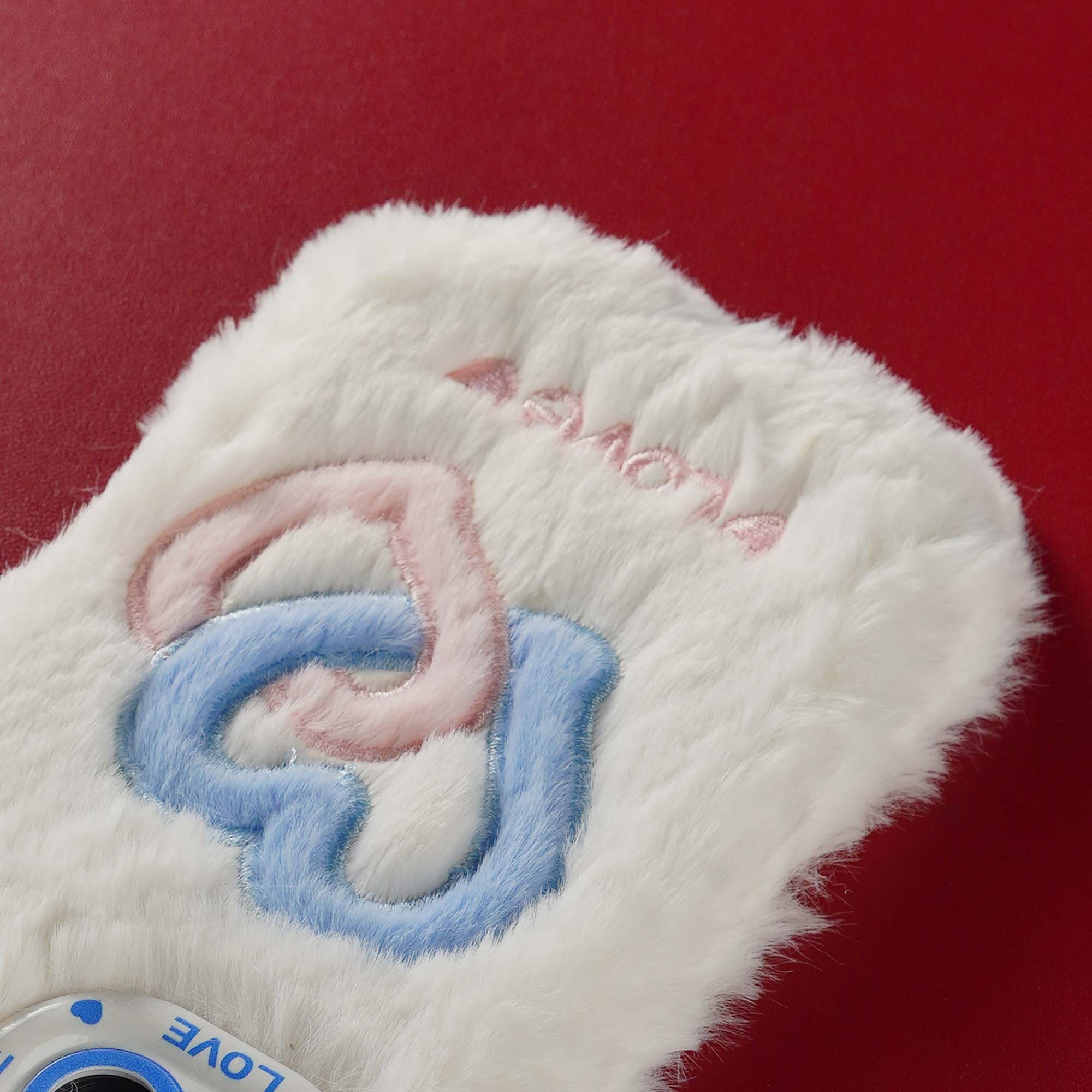 Fluffy Fur Heart Back Cover for Apple iPhone 14 - Image 6