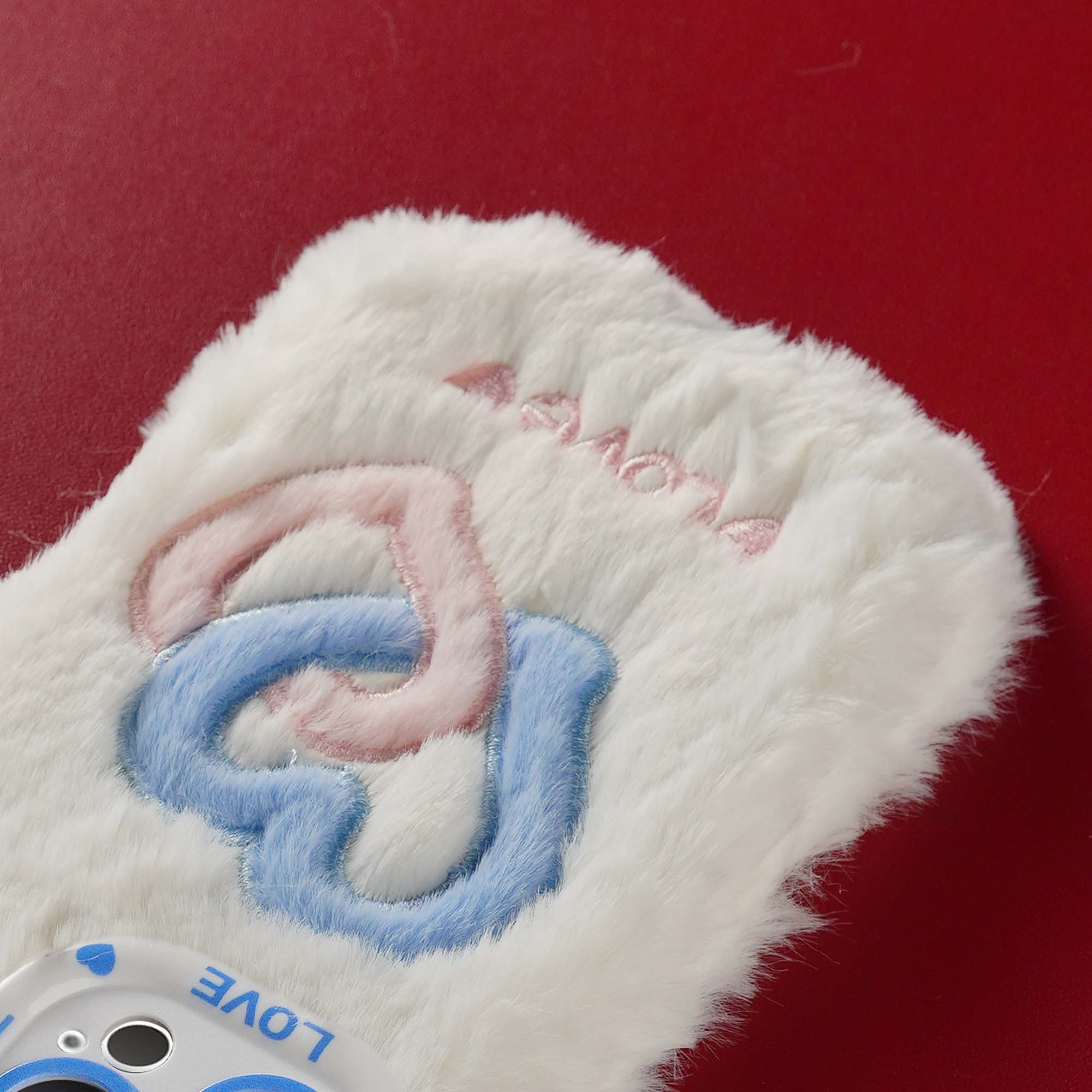 Fluffy Fur Heart Back Cover for Apple iPhone 15 Pro - Image 6