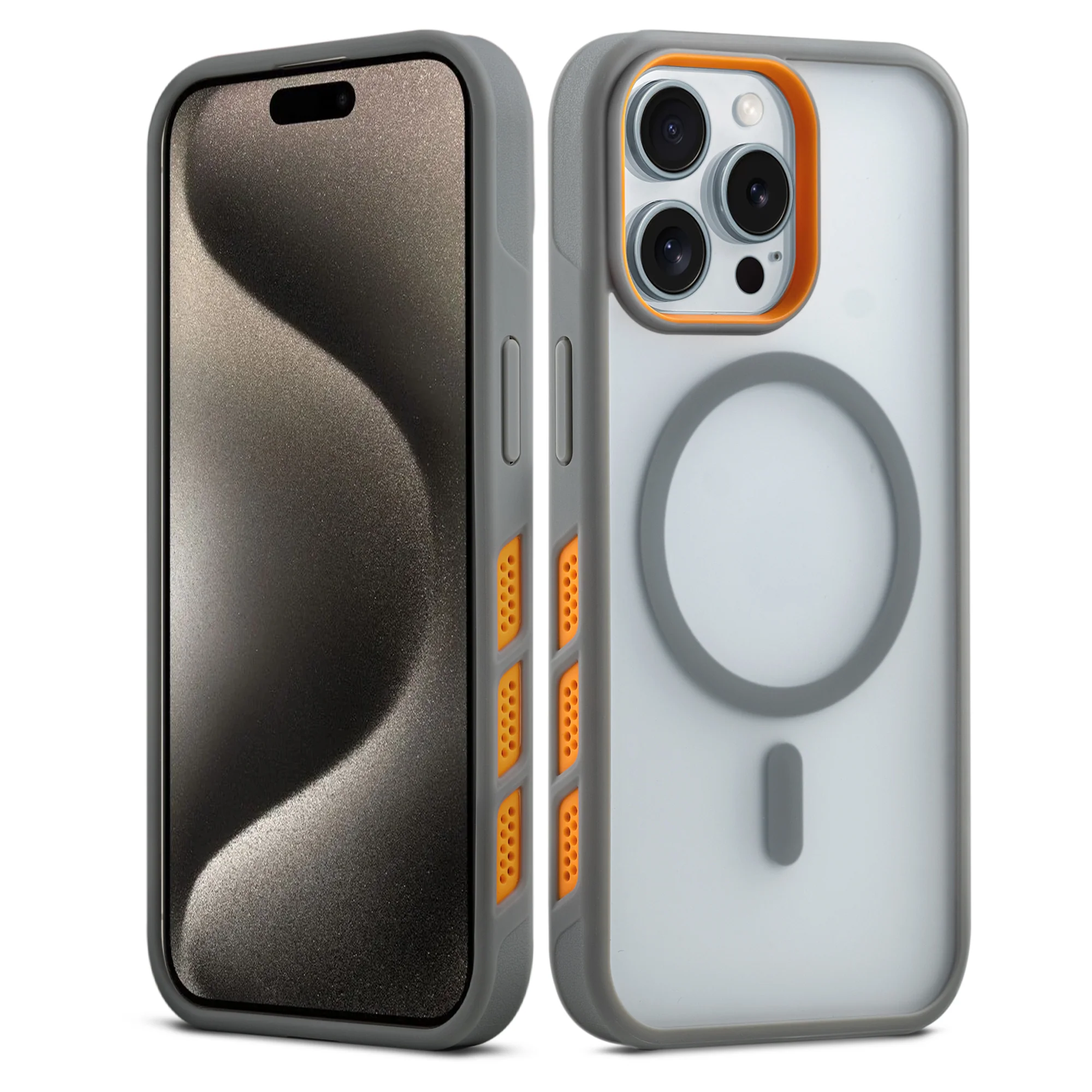 Functional and Stylish with Enhanced Heat Management Wireless Charging Support Compatible Back Case For Apple iPhone 15 Pro Max - Image 13