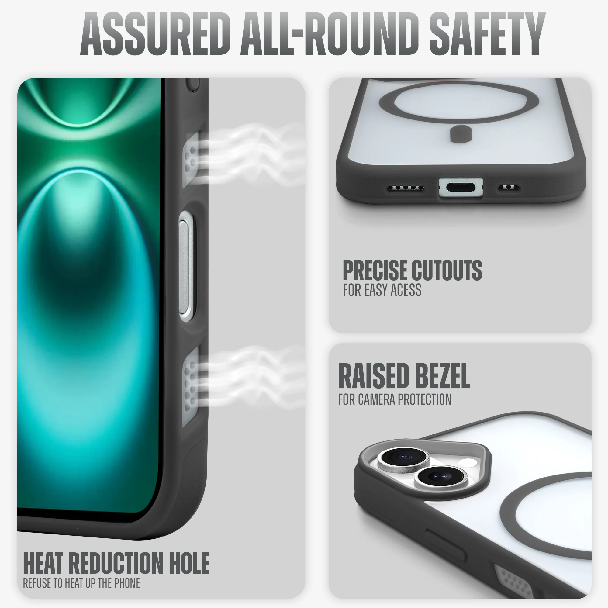 Functional and Stylish with Enhanced Heat Management Wireless Charging Support Compatible Back Case For Apple iPhone 16 Plus - Image 9