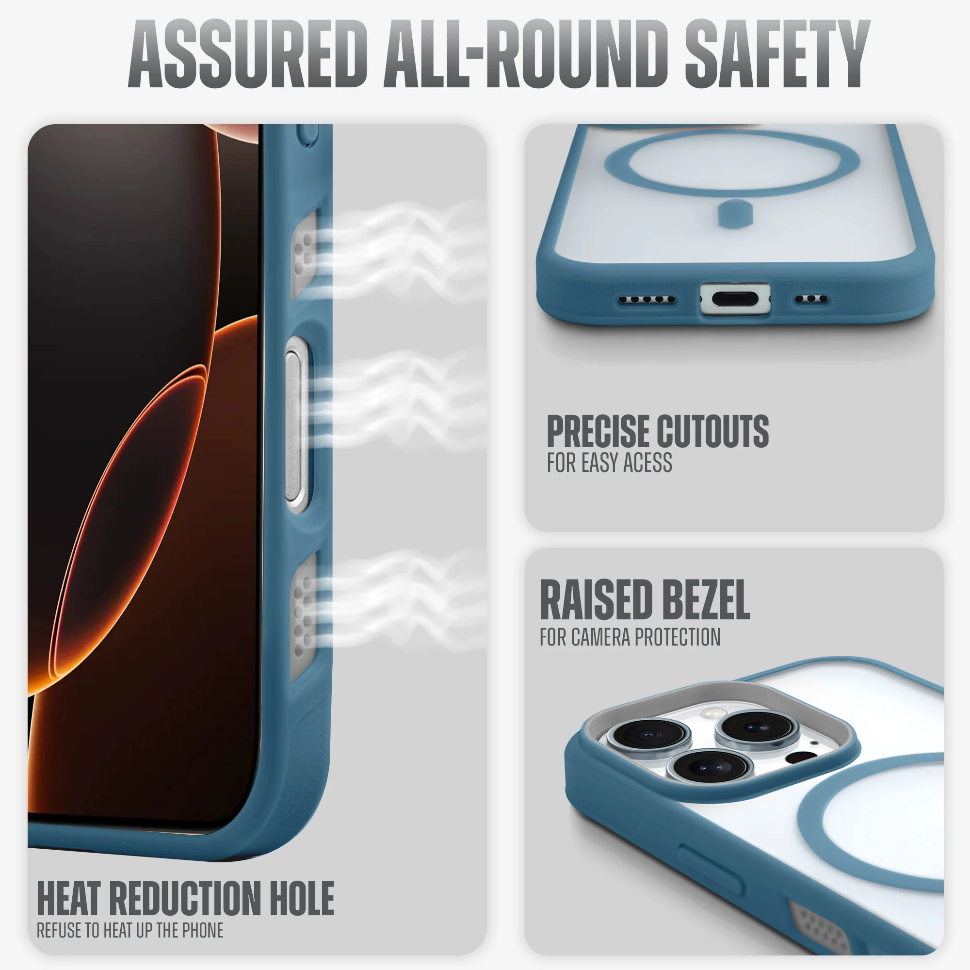 Functional and Stylish with Enhanced Heat Management Wireless Charging Support Compatible Back Case For Apple iPhone 16 Pro - Image 9