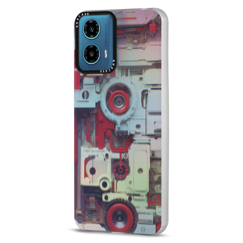 Rainbow Circuit Print Hard Case For Motorola Moto G34 5G - Image 60