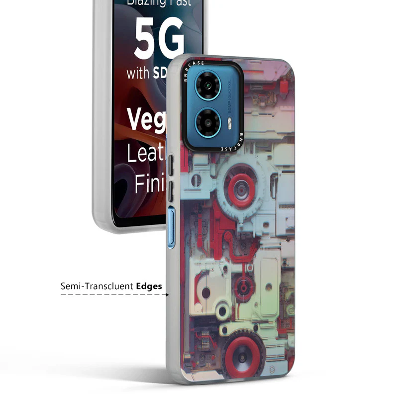 Rainbow Circuit Print Hard Case For Motorola Moto G34 5G - Image 63