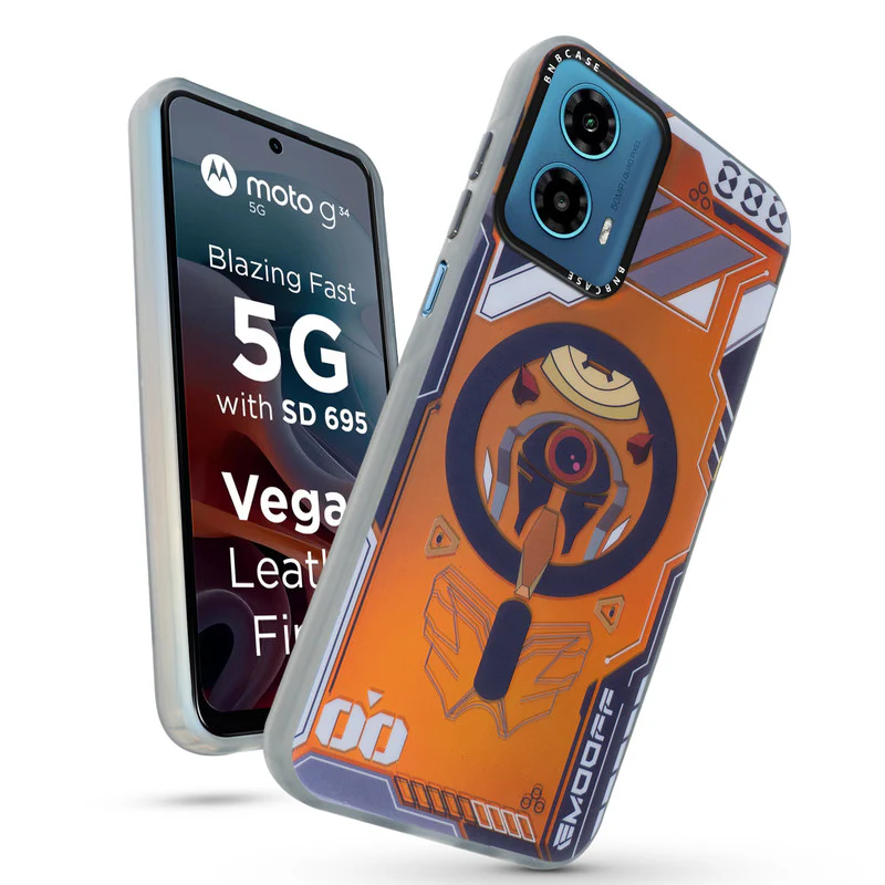 Rainbow Circuit Print Hard Case For Motorola Moto G34 5G - Image 65