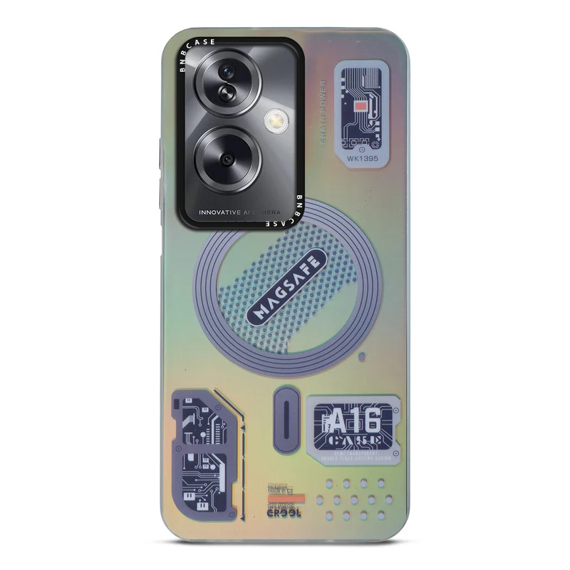 Rainbow Circuit Print Hard Case For Oppo A79 5G - Image 27