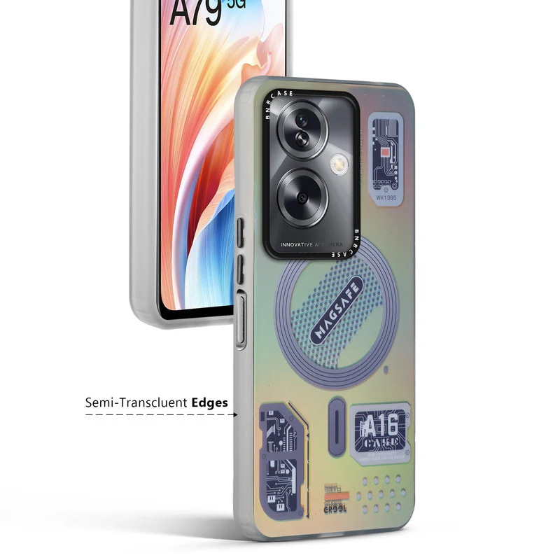 Rainbow Circuit Print Hard Case For Oppo A79 5G - Image 30