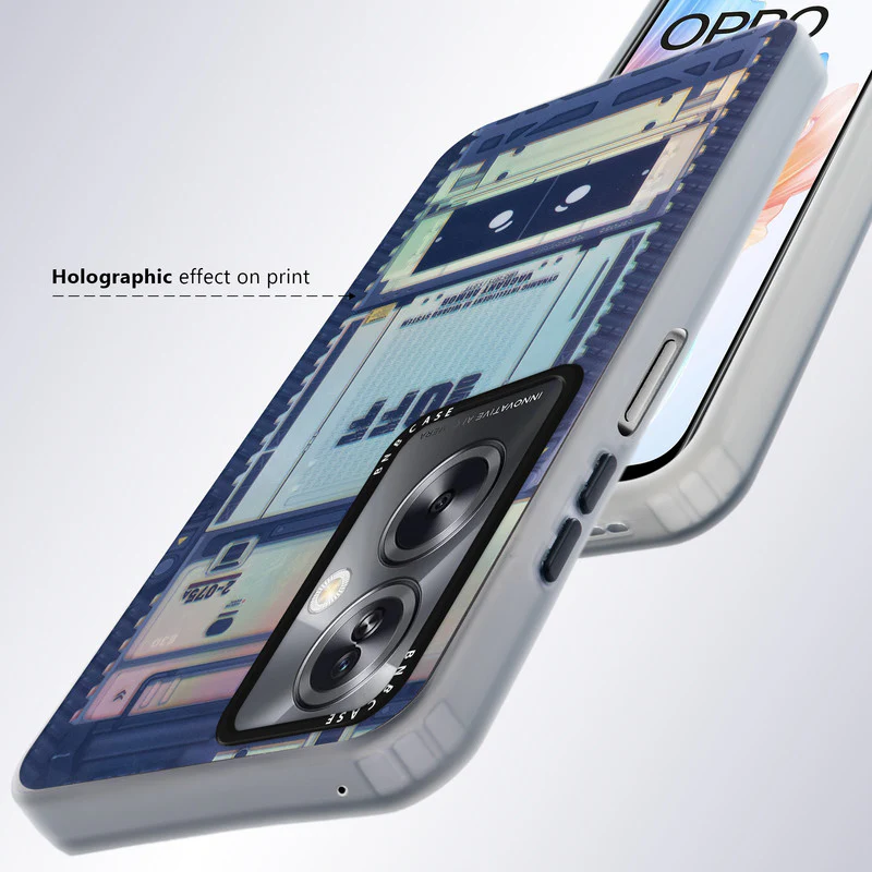 Rainbow Circuit Print Hard Case For Oppo A79 5G - Image 55