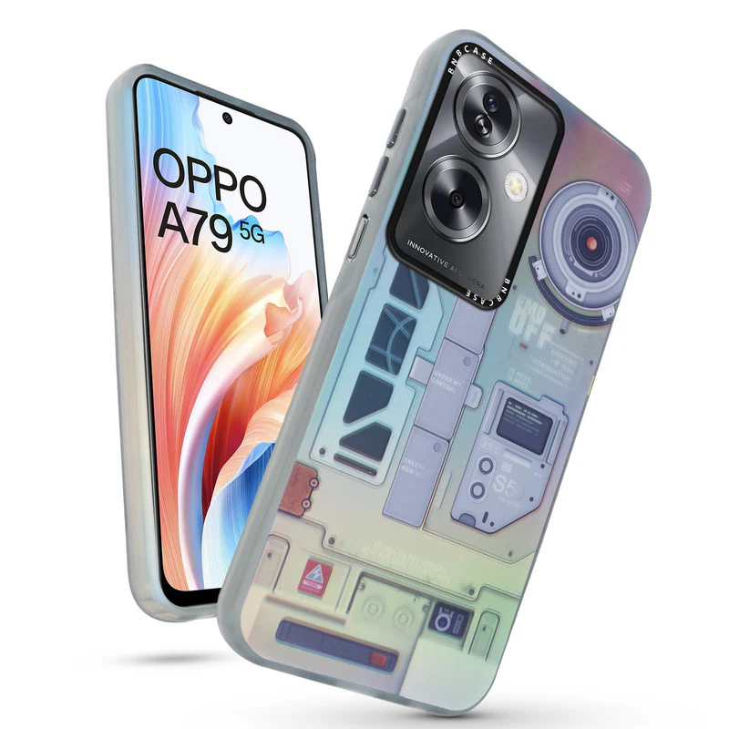 Rainbow Circuit Print Hard Case For Oppo A79 5G - Image 73