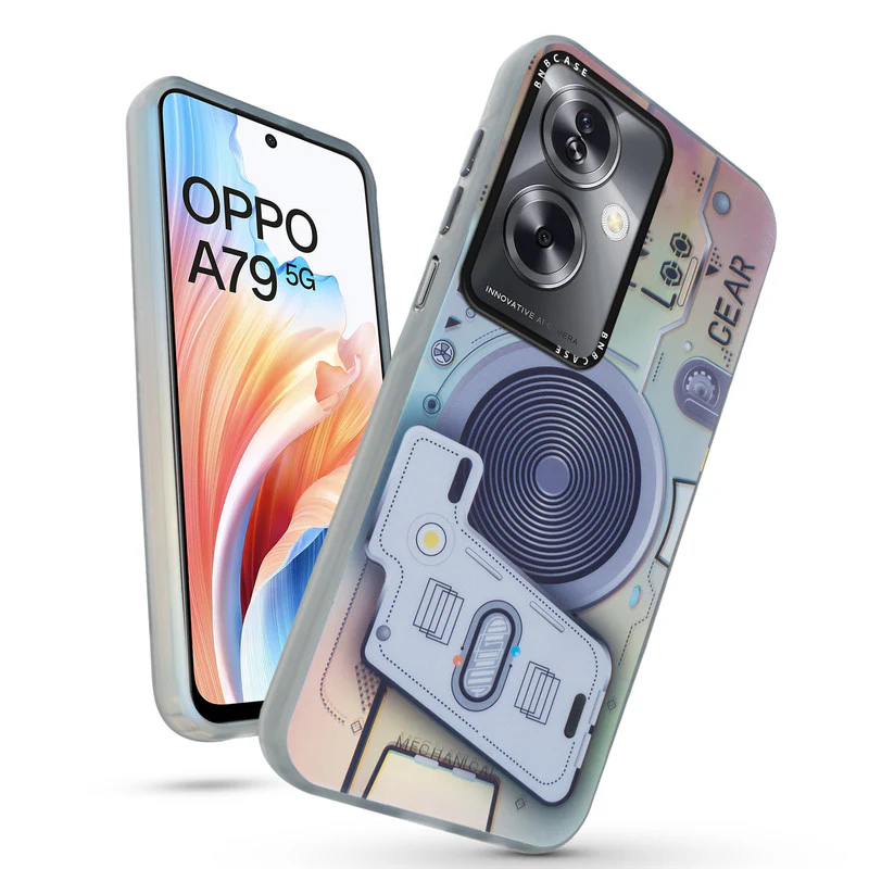 Rainbow Circuit Print Hard Case For Oppo A79 5G - Image 9