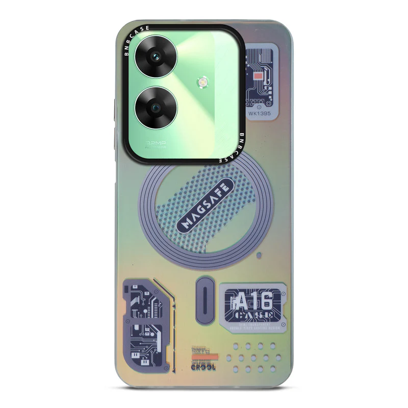 Rainbow Circuit Print Hard Case For Realme C61 - Image 27