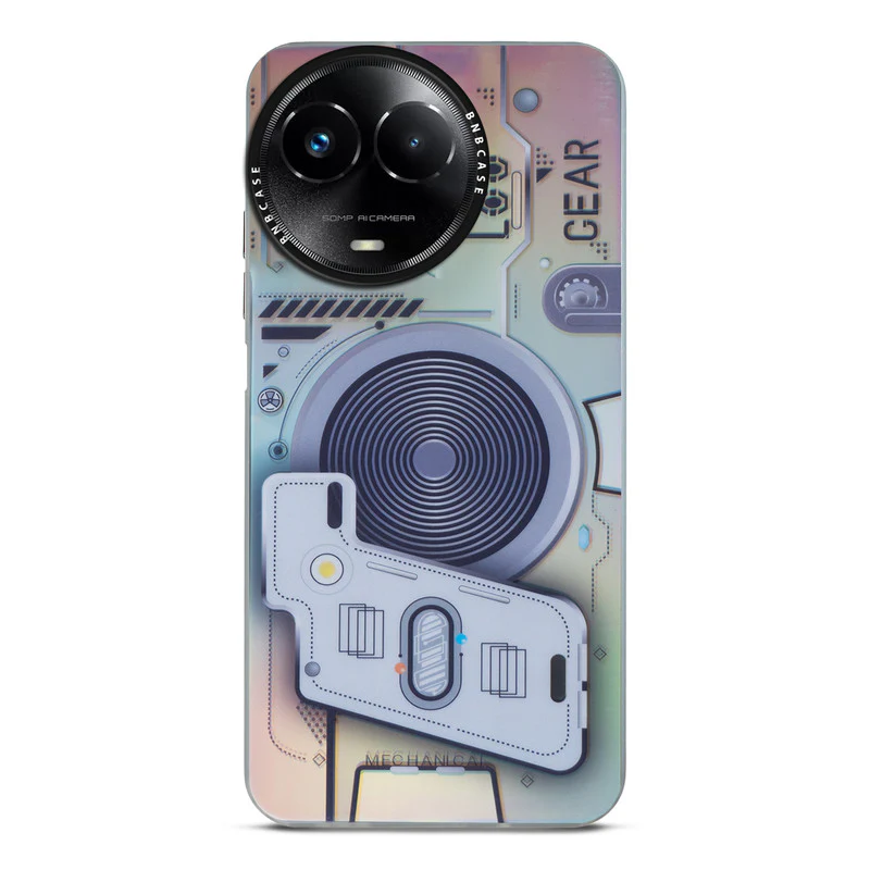 Rainbow Circuit Print Hard Case For Realme C67 5G - Image 11