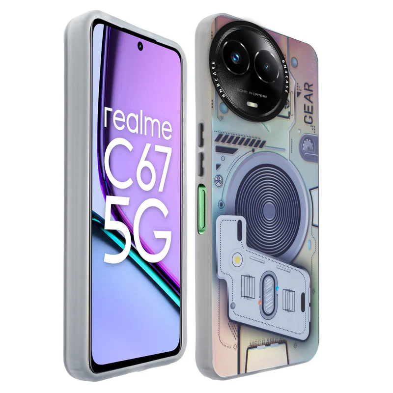 Rainbow Circuit Print Hard Case For Realme C67 5G - Image 12