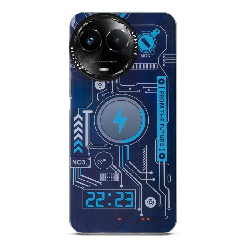 Rainbow Circuit Print Hard Case For Realme C67 5G - Image 3