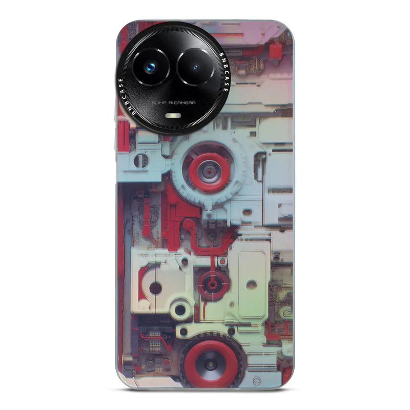 Rainbow Circuit Print Hard Case For Realme C67 5G - Image 51