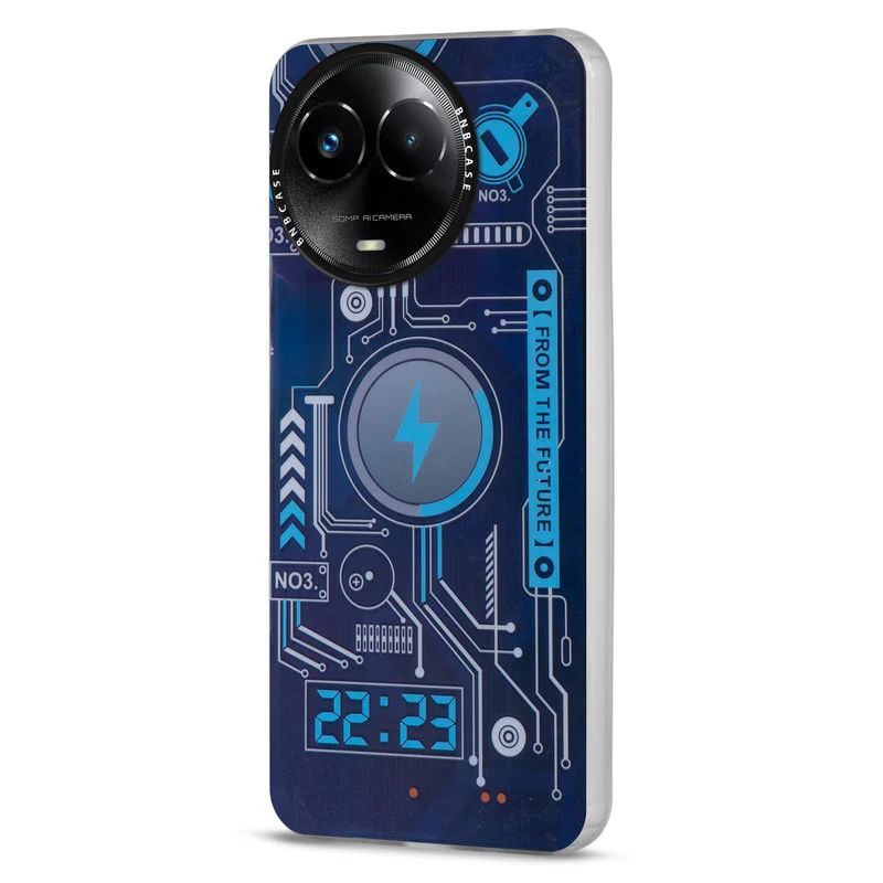 Rainbow Circuit Print Hard Case For Realme C67 5G - Image 8