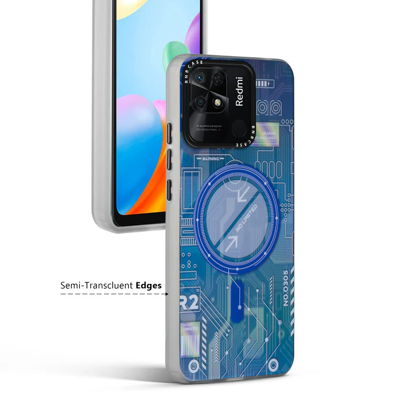 Rainbow Circuit Print Hard Case For Redmi 10C - Image 38
