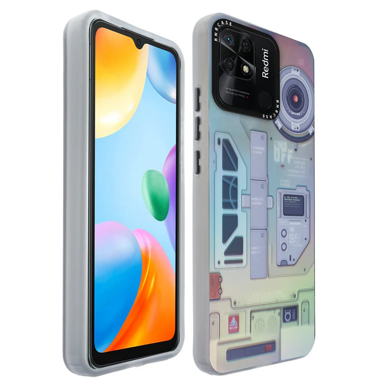Rainbow Circuit Print Hard Case For Redmi 10C - Image 76