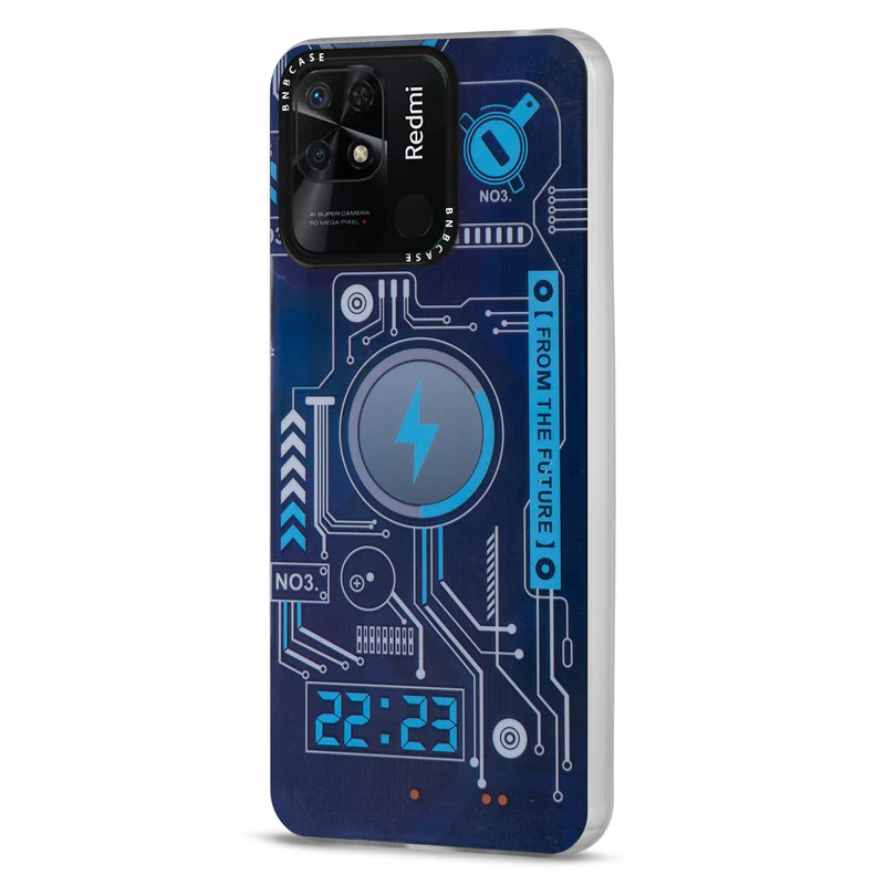 Rainbow Circuit Print Hard Case For Redmi 10C - Image 8