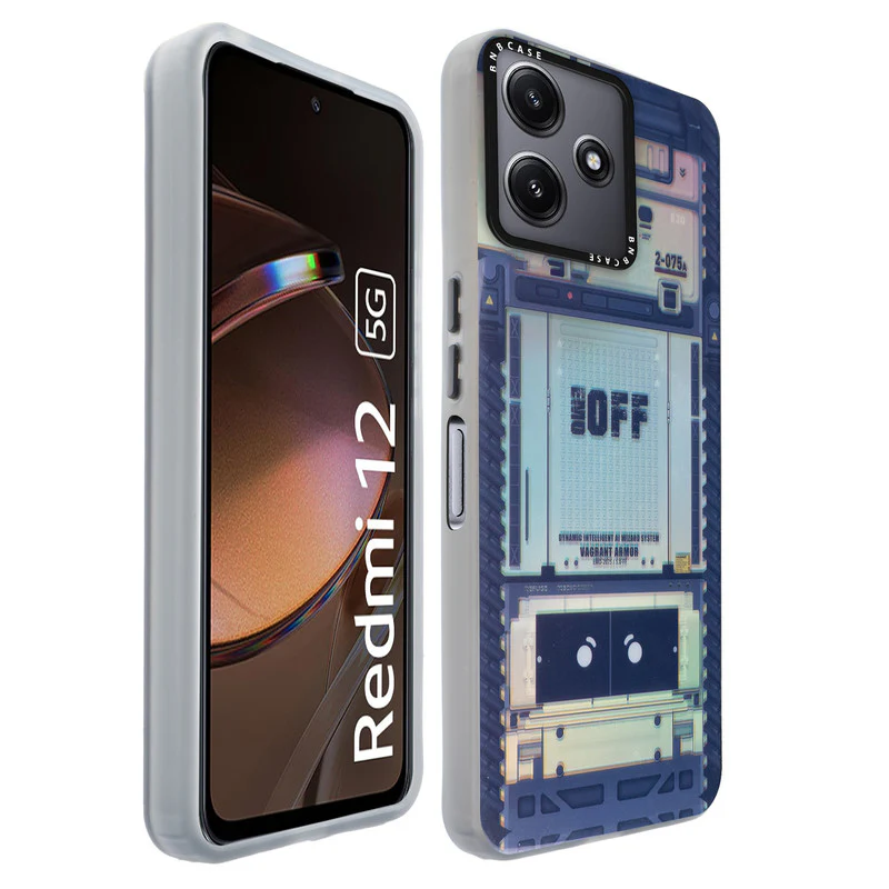 Rainbow Circuit Print Hard Case For Redmi 12 5G - Image 36