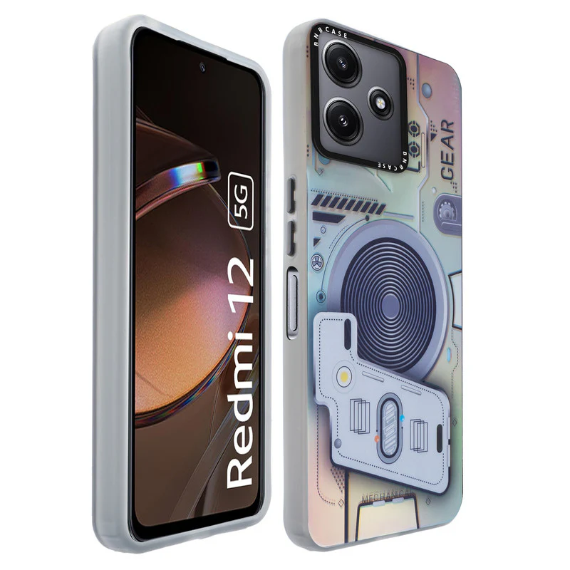 Rainbow Circuit Print Hard Case For Redmi 12 5G - Image 4