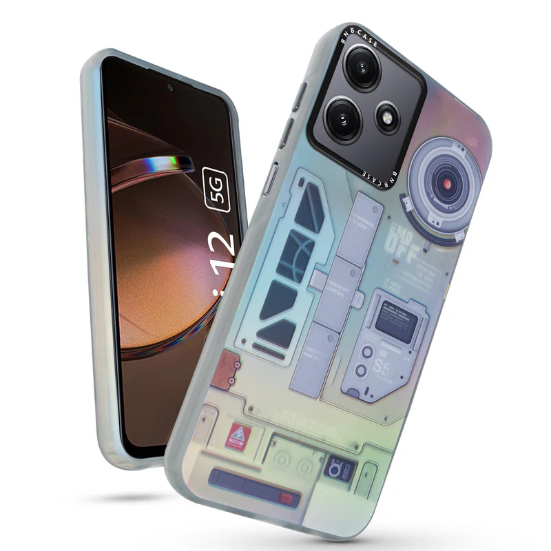 Rainbow Circuit Print Hard Case For Redmi 12 5G - Image 49