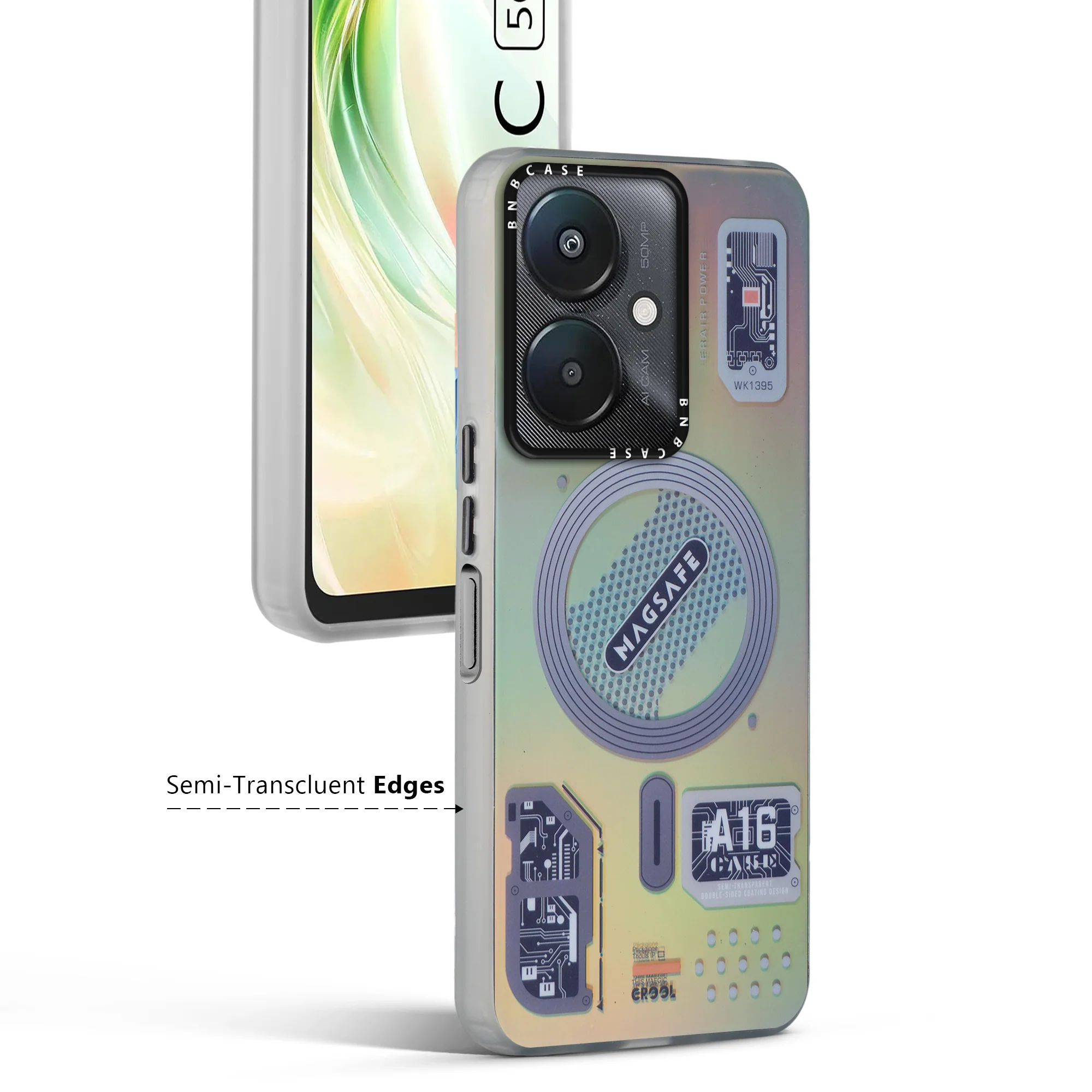 Rainbow Circuit Print Hard Case For Redmi 13C 5G - Image 22