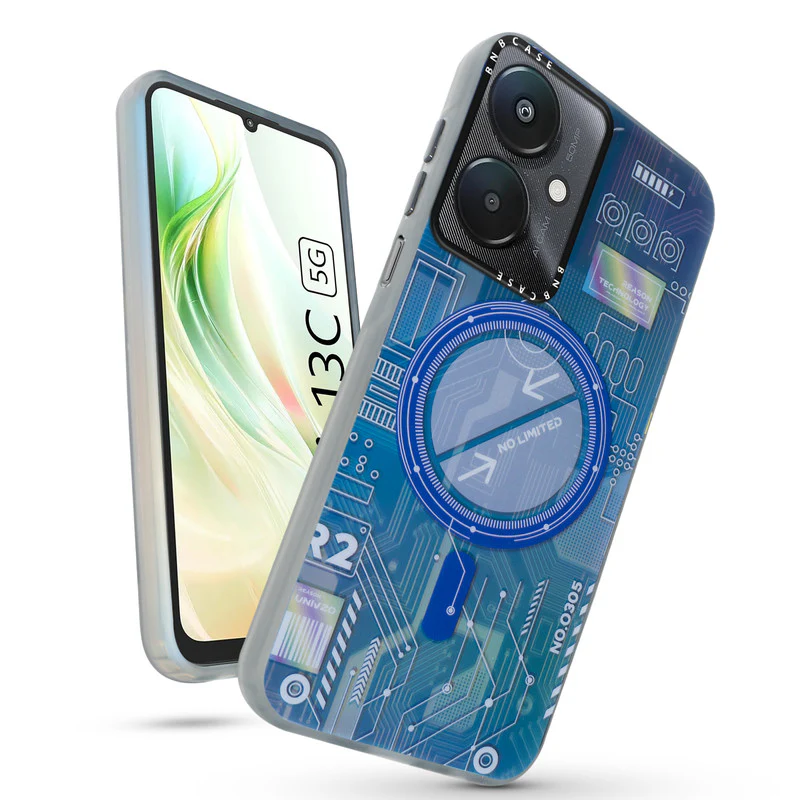 Rainbow Circuit Print Hard Case For Redmi 13C 5G - Image 25
